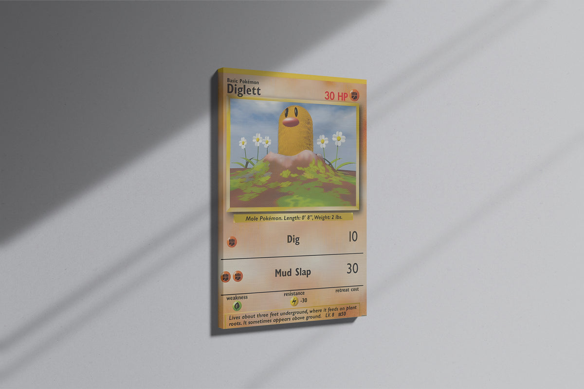GeekCultcha Pokémon Diglett Premium Canvas Print