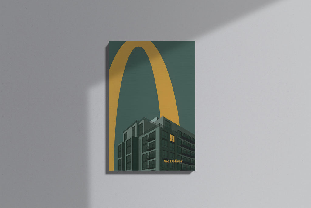 GeekCultcha McDonald's Architectural Themed Premium Canvas Painting