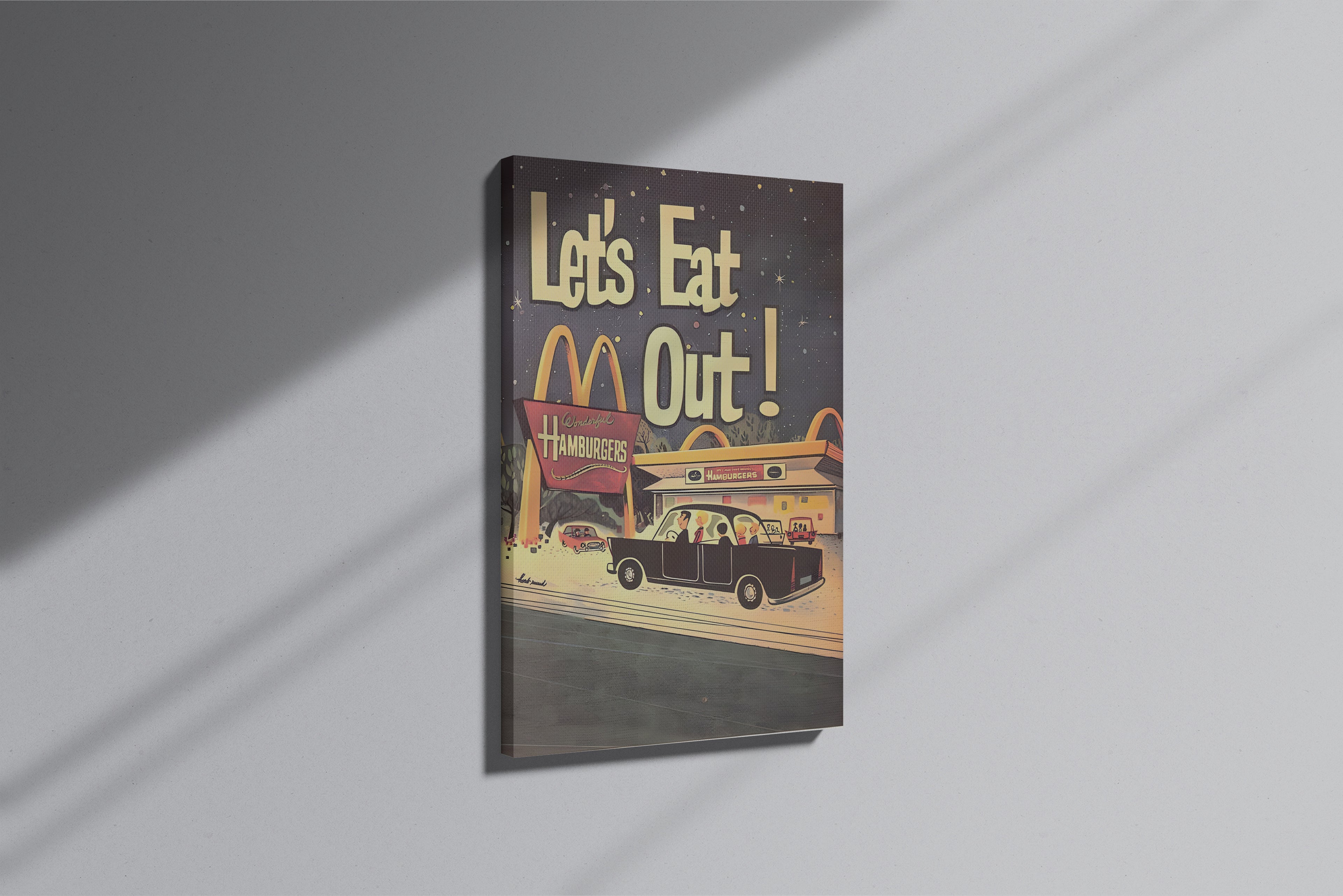 GeekCultcha McDonald's Retro Style Premium Canvas Painting