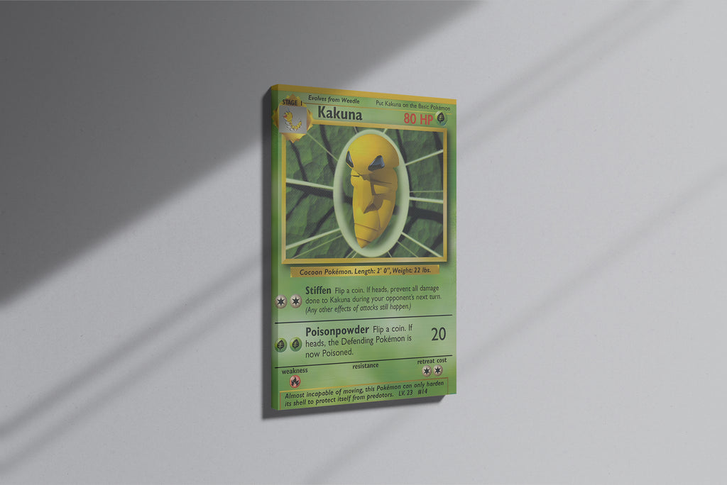 GeekCultcha Pokémon Kakuna Themed Premium Canvas Print