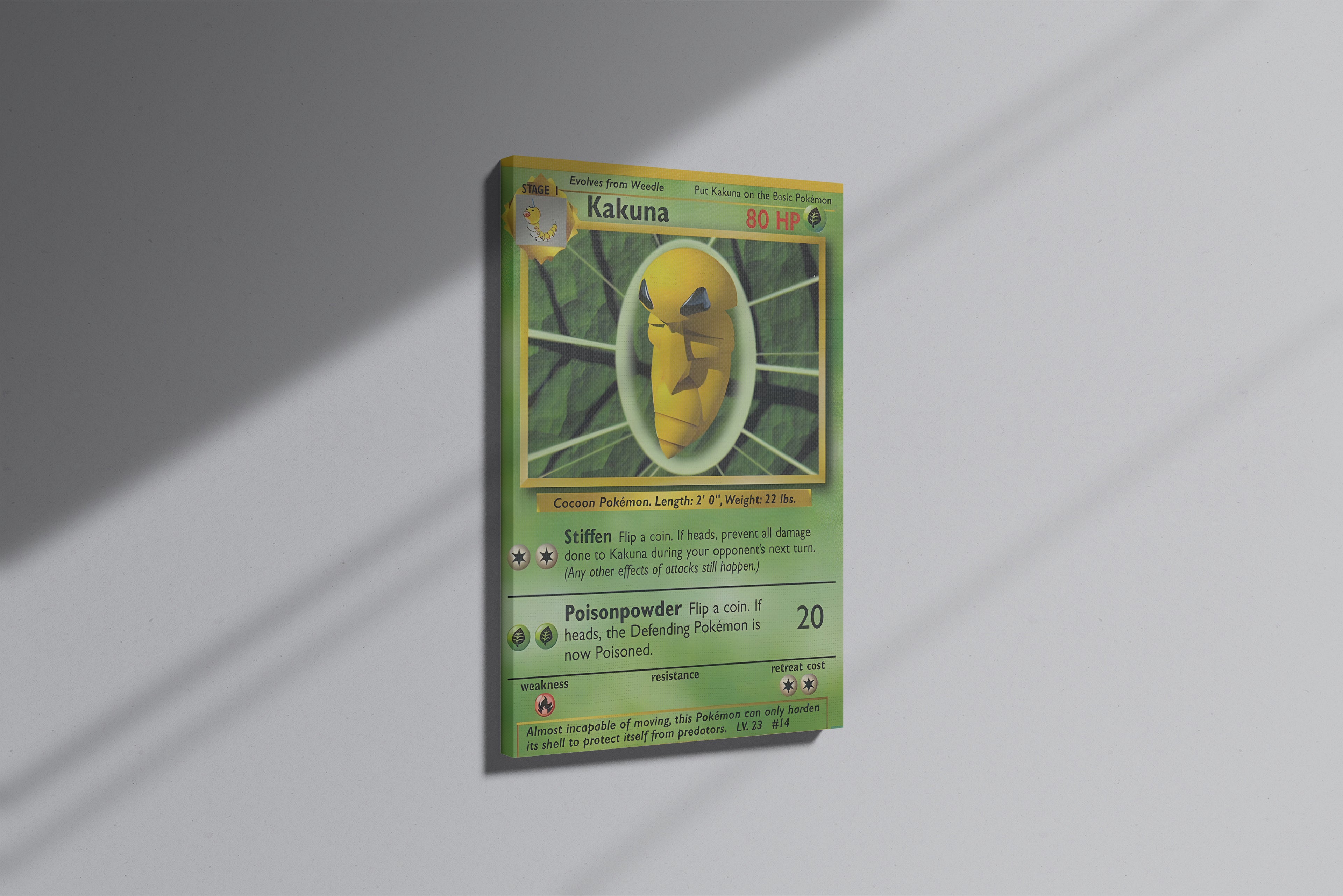 GeekCultcha Pokémon Kakuna Themed Premium Canvas Print
