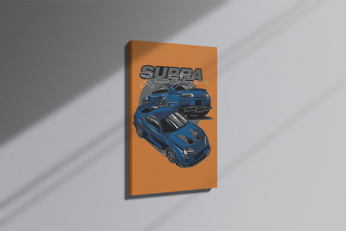GeekCultcha Toyota Supra Car Premium Canvas Print