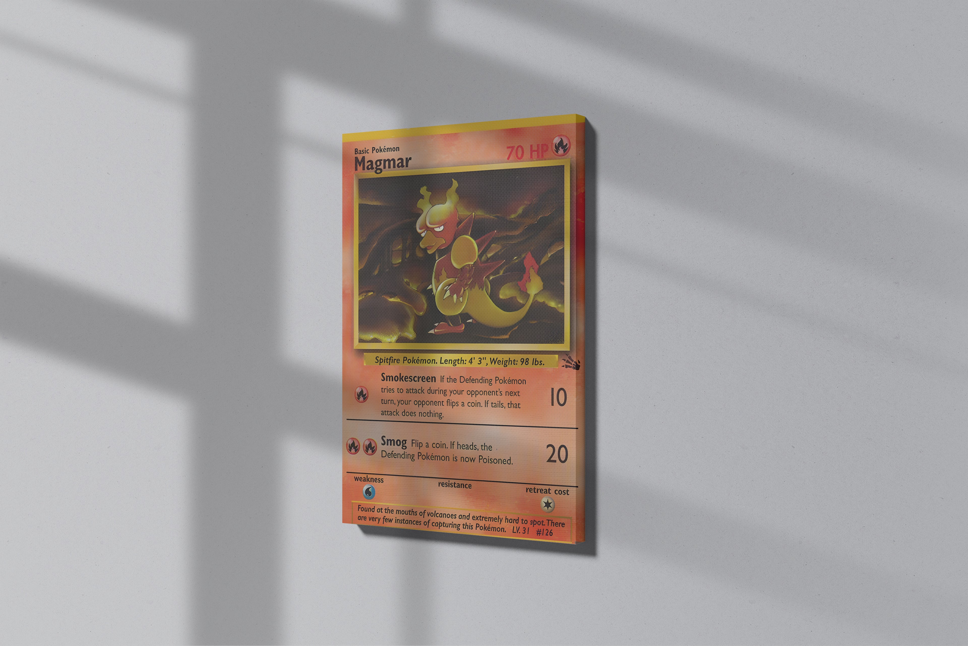 GeekCultcha Pokémon Magmar Premium Canvas Print