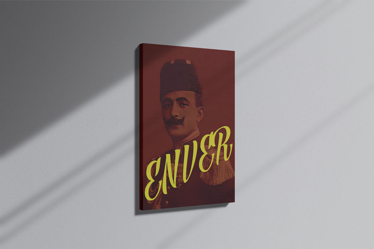 GeekCultcha Enver Pasha Historical Portrait Premium Canvas Painting