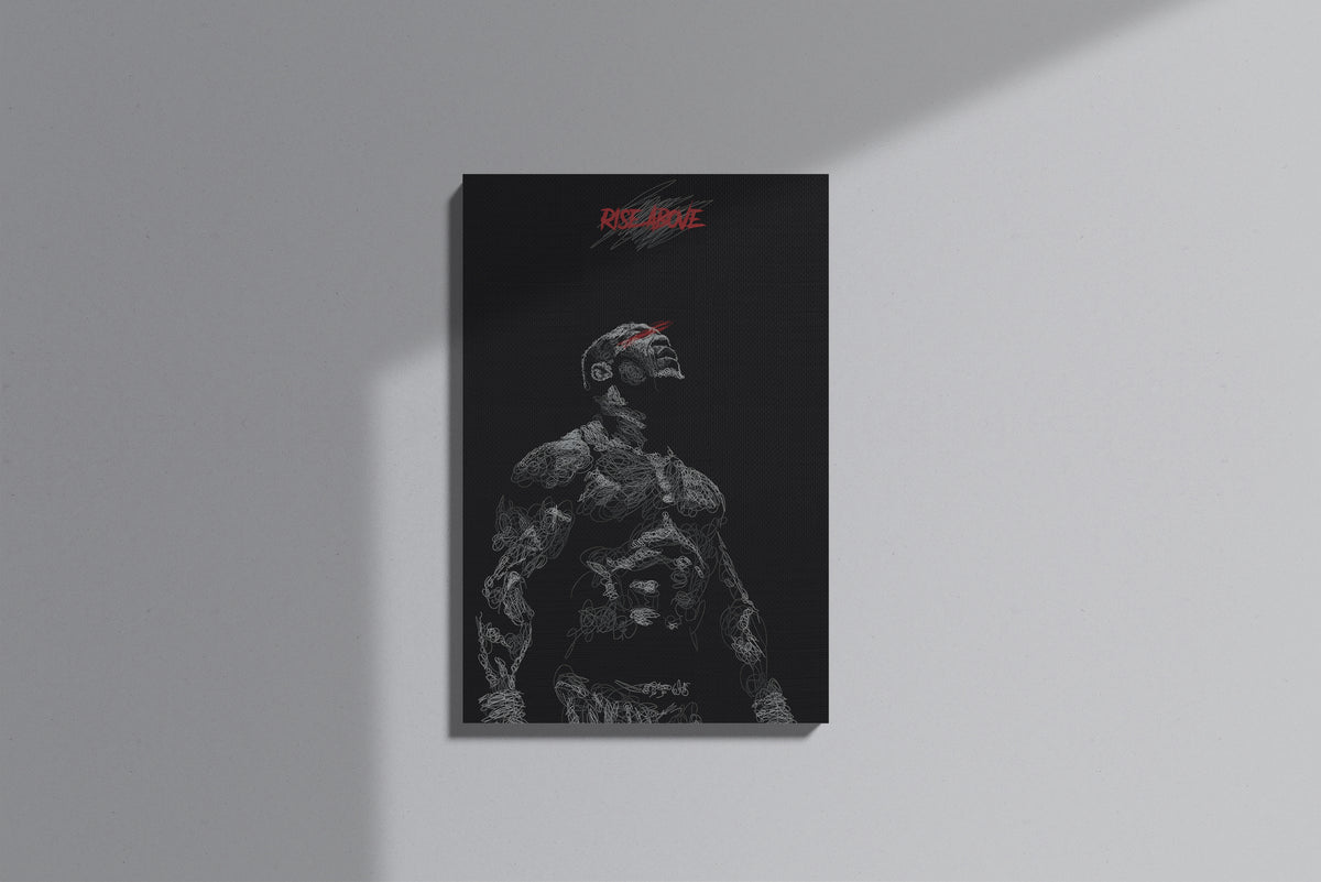 GeekCultcha Rise Above Themed Premium Canvas Painting