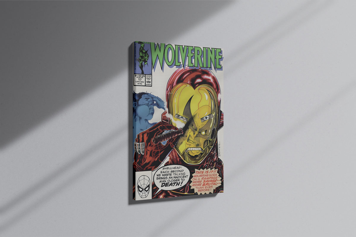 GeekCultcha Marvel Wolverine Iron Man Themed Premium Canvas Print