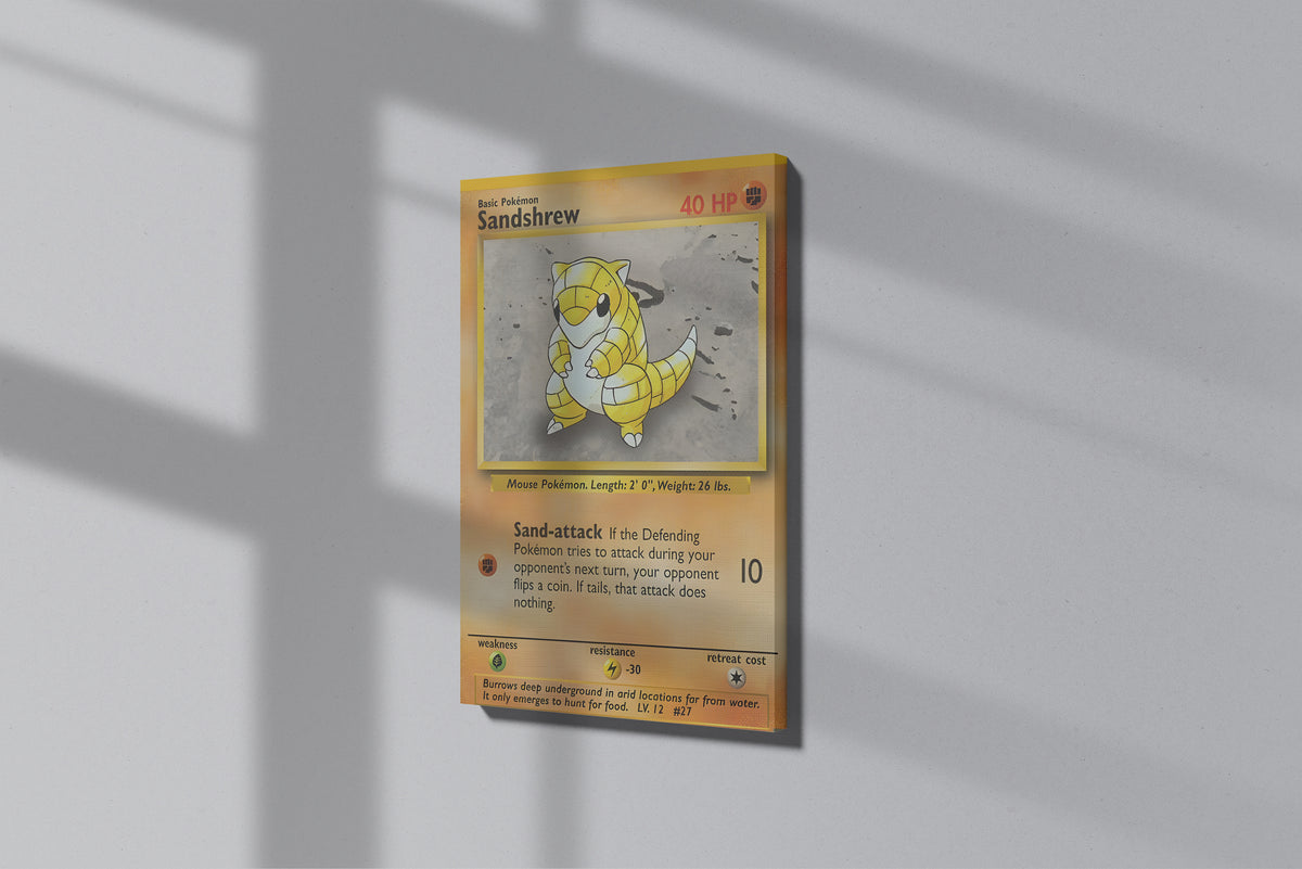 GeekCultcha Pokémon Sandshrew Premium Canvas Print