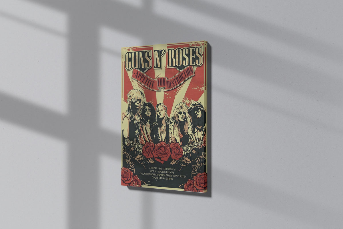 GeekCultcha Guns N' Roses Appetite for Destruction Premium Canvas Print