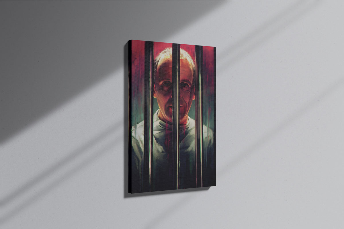 GeekCultcha Silence of the Lambs Hannibal Lecter Premium Canvas Print