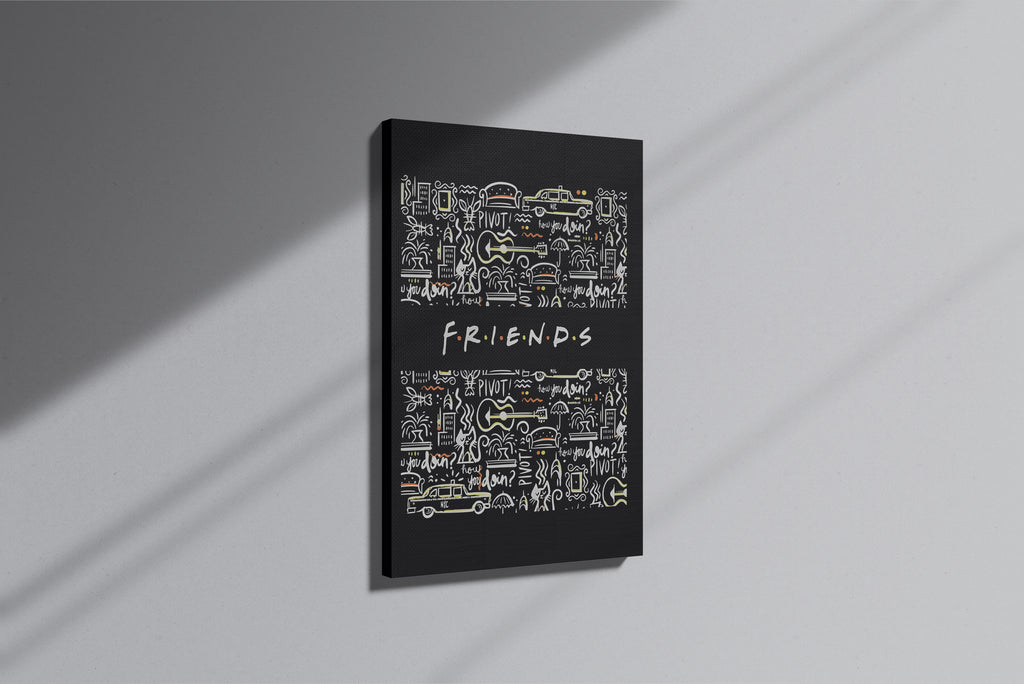 GeekCultcha Friends Themed Premium Canvas Painting