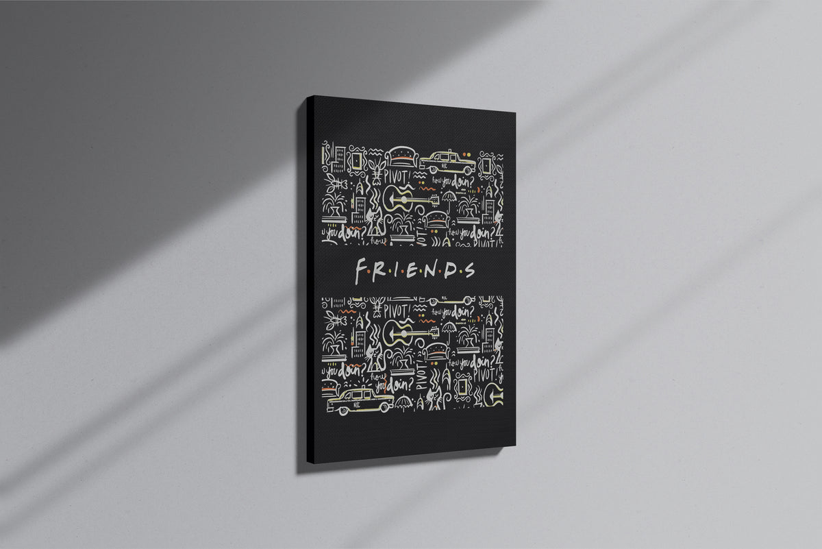 GeekCultcha Friends Themed Premium Canvas Painting