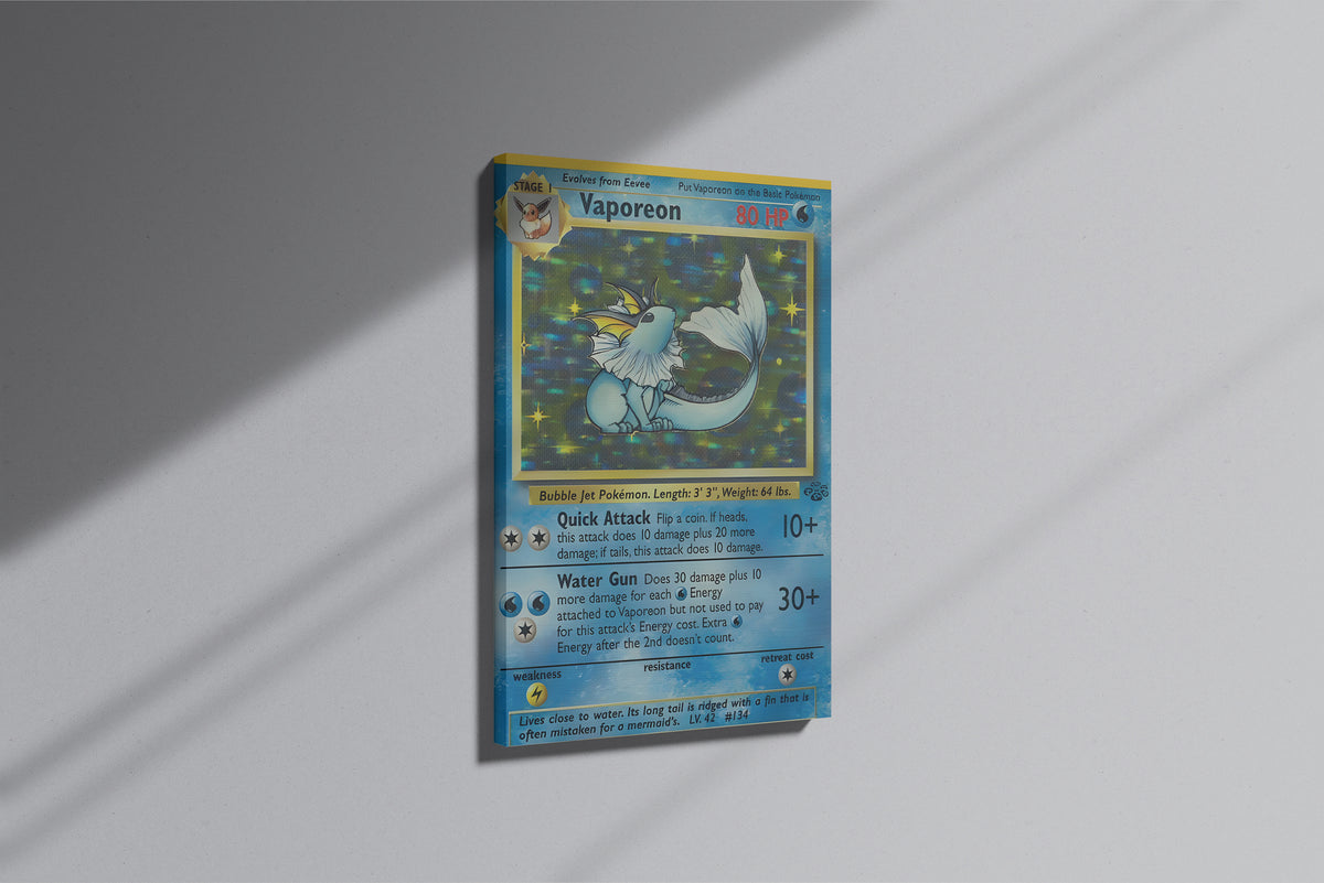 GeekCultcha Pokémon Vaporeon Premium Canvas Print