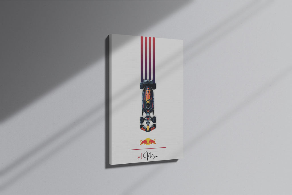 GeekCultcha Red Bull Racing Max Verstappen Premium Canvas Print
