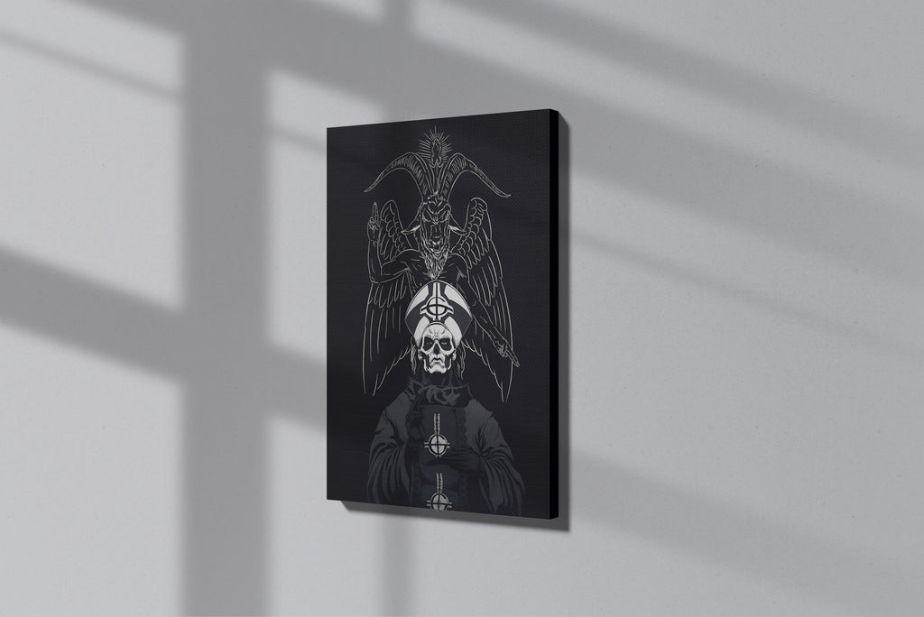 GeekCultcha Ghost Baphomet Premium Canvas Print