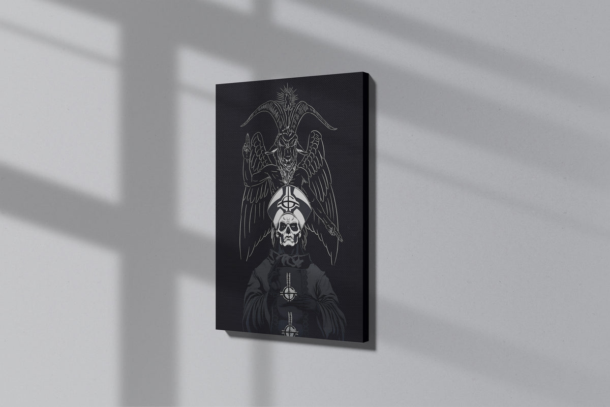 GeekCultcha Ghost Baphomet Premium Canvas Print