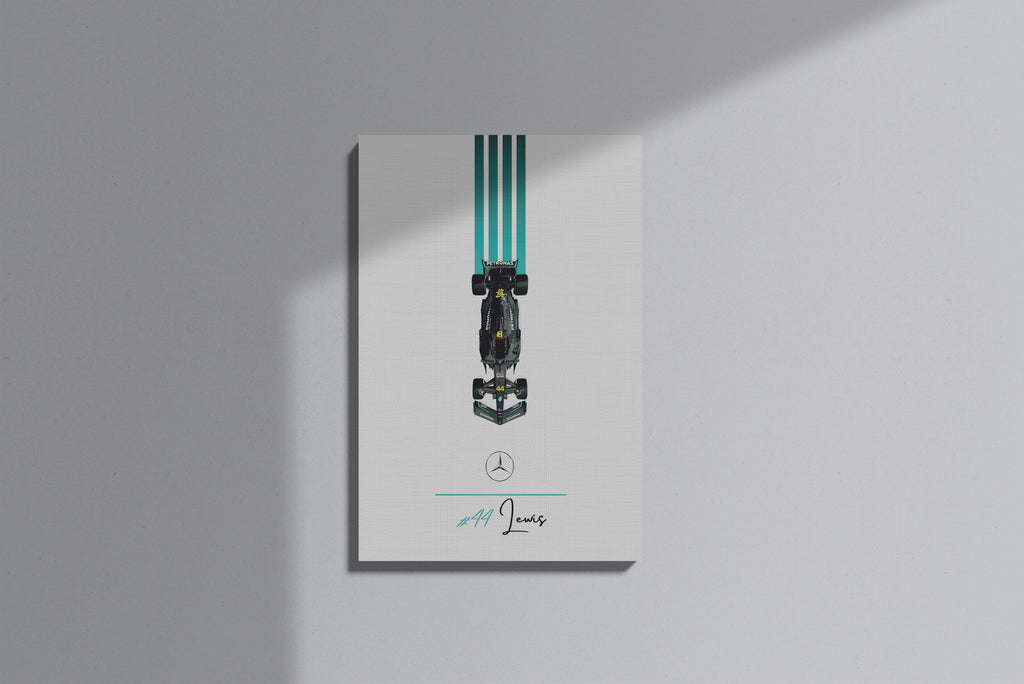 GeekCultcha Mercedes Lewis Hamilton Premium Canvas Print