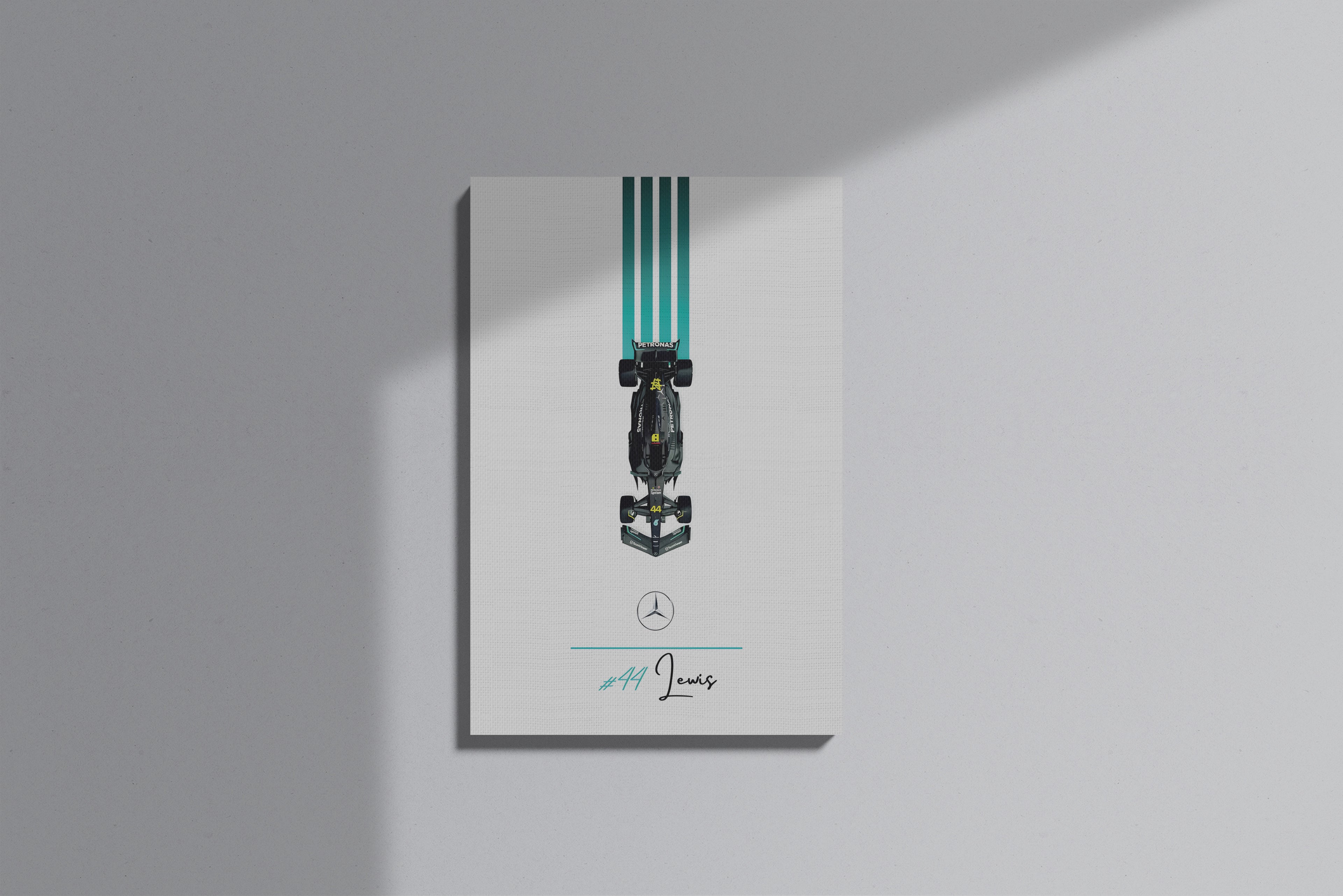 GeekCultcha Mercedes Lewis Hamilton Premium Canvas Print