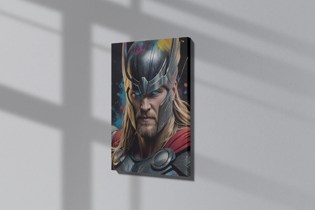 GeekCultcha Marvel Thor Premium Canvas Painting Colorful Design