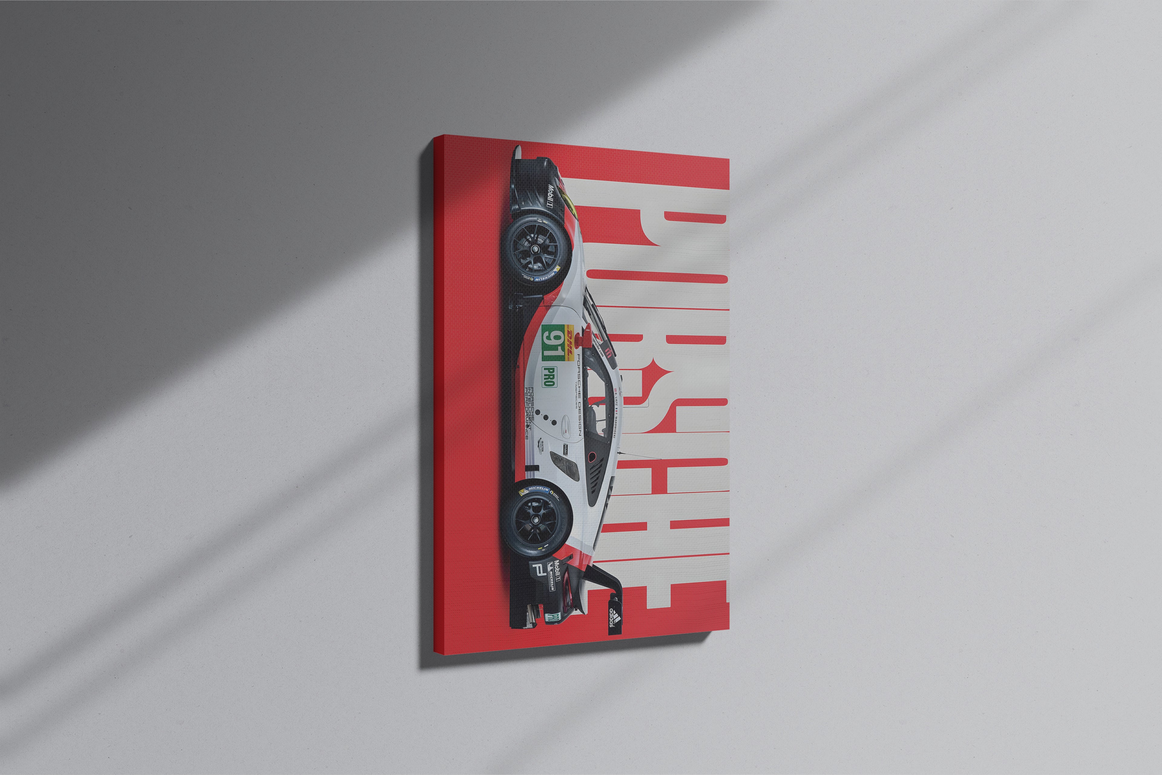 GeekCultcha Porsche Race Car Premium Canvas Painting