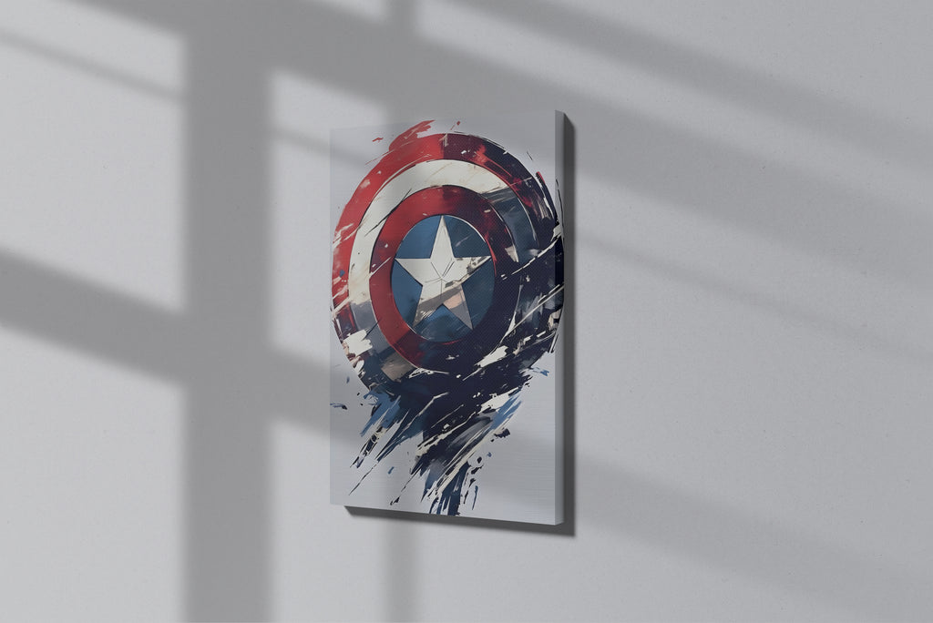 GeekCultcha Marvel Captain America Shield Design Premium Canvas Painting