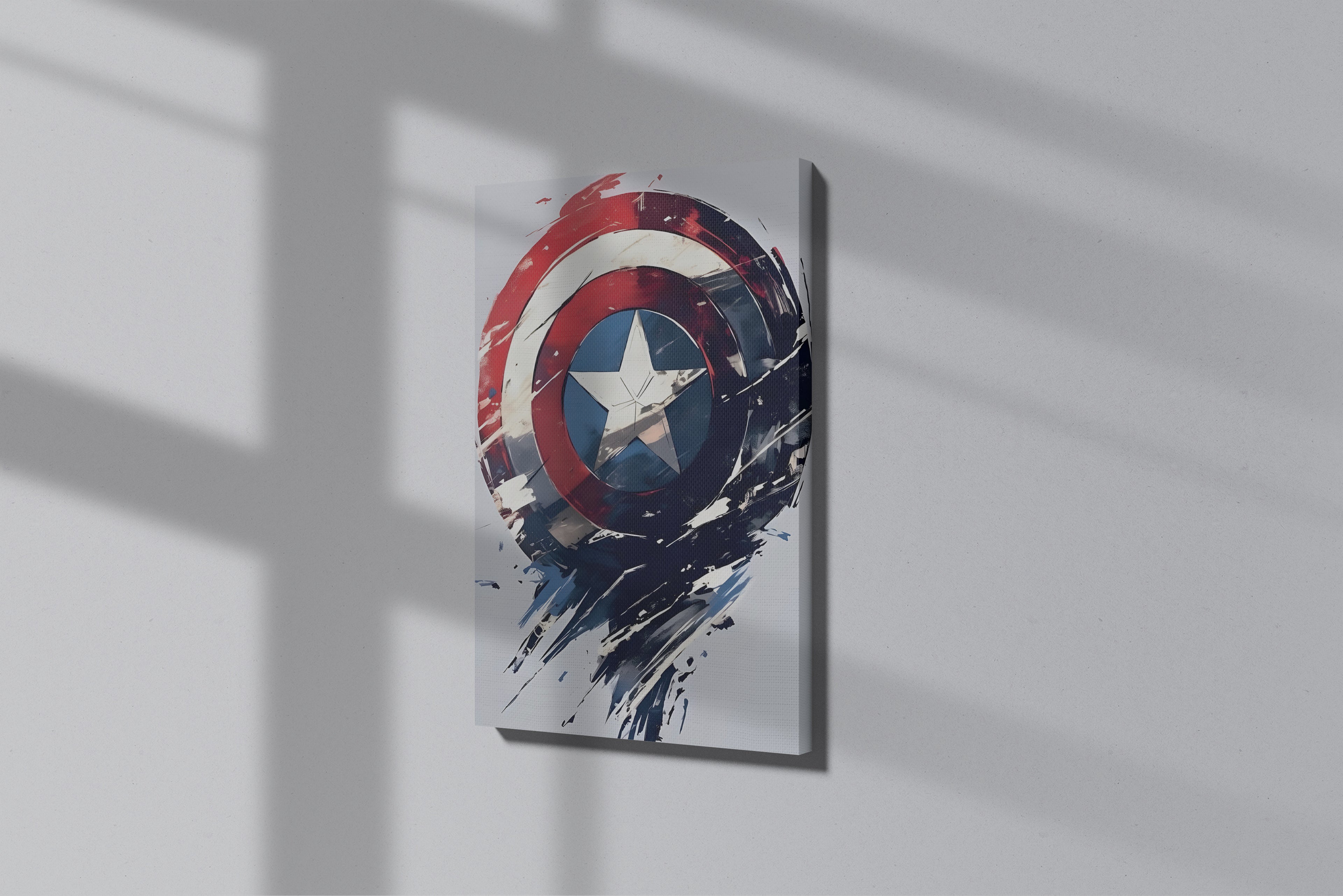 GeekCultcha Marvel Captain America Shield Design Premium Canvas Painting