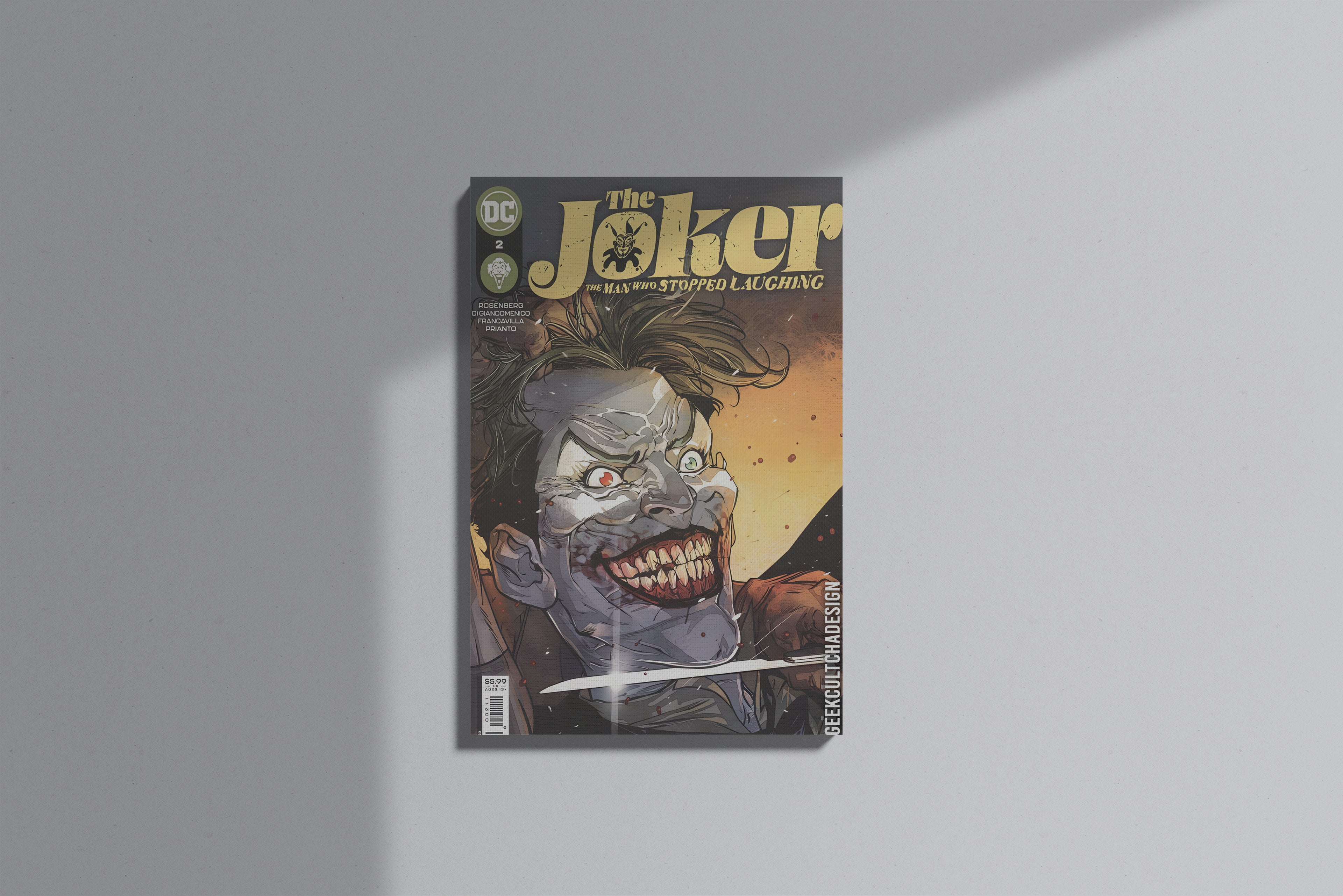 GeekCultcha DC Comics Joker Premium Canvas Painting Dynamic Design