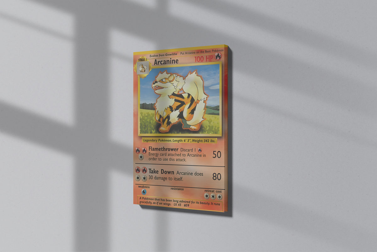GeekCultcha Pokémon Arcanine Premium Canvas Print