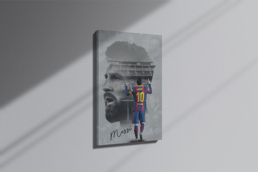 GeekCultcha Messi Football Legend Premium Canvas Painting