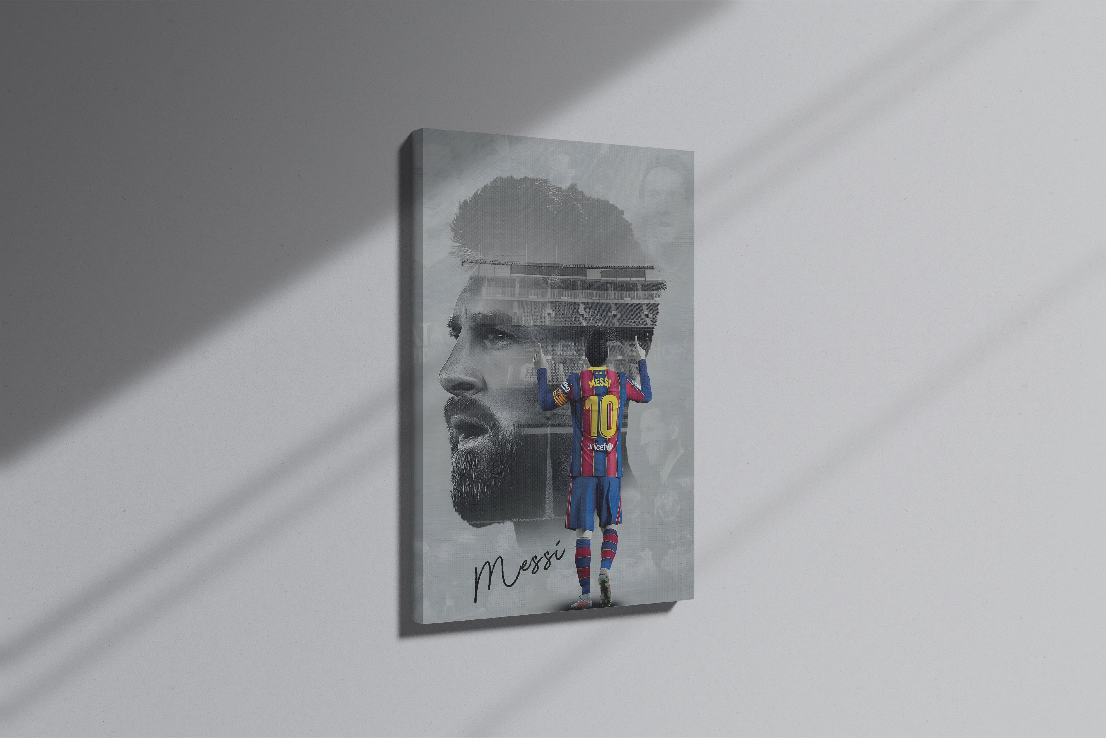GeekCultcha Messi Football Legend Premium Canvas Painting