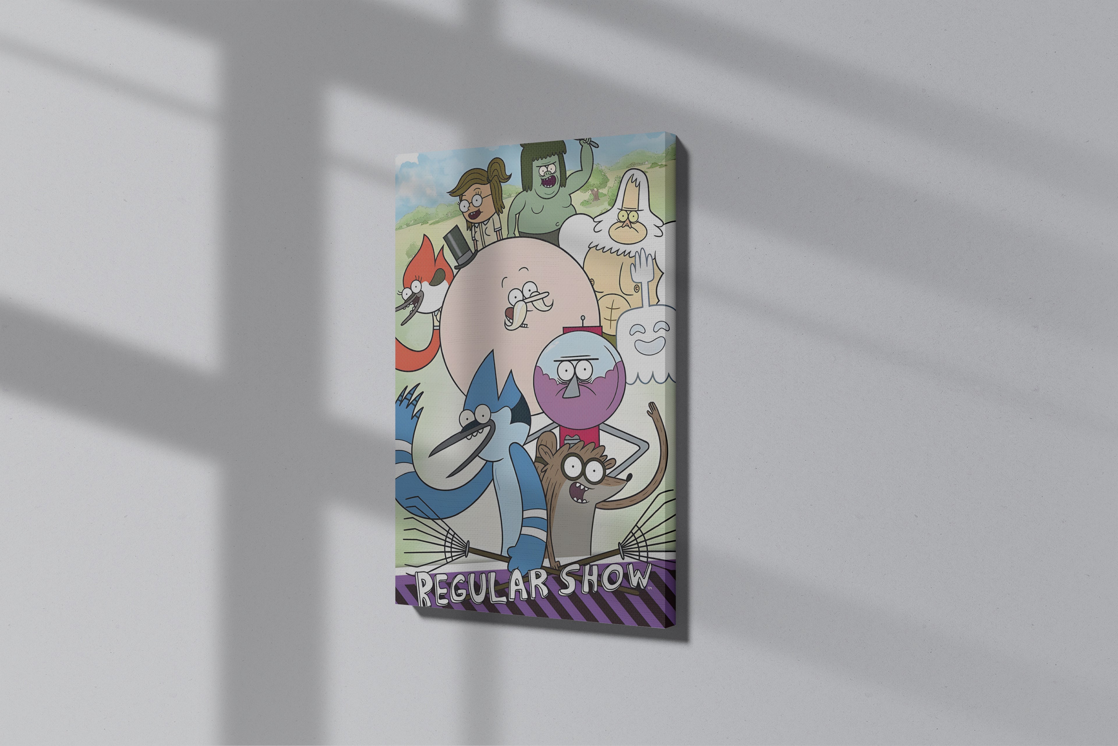 GeekCultcha Regular Show Character Themed Premium Canvas Painting