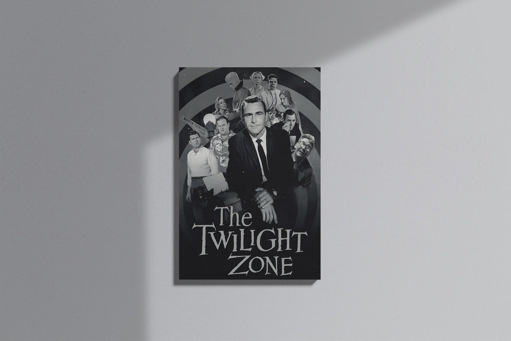 GeekCultcha Premium Canvas Painting with Classic Twilight Zone Poster Design
