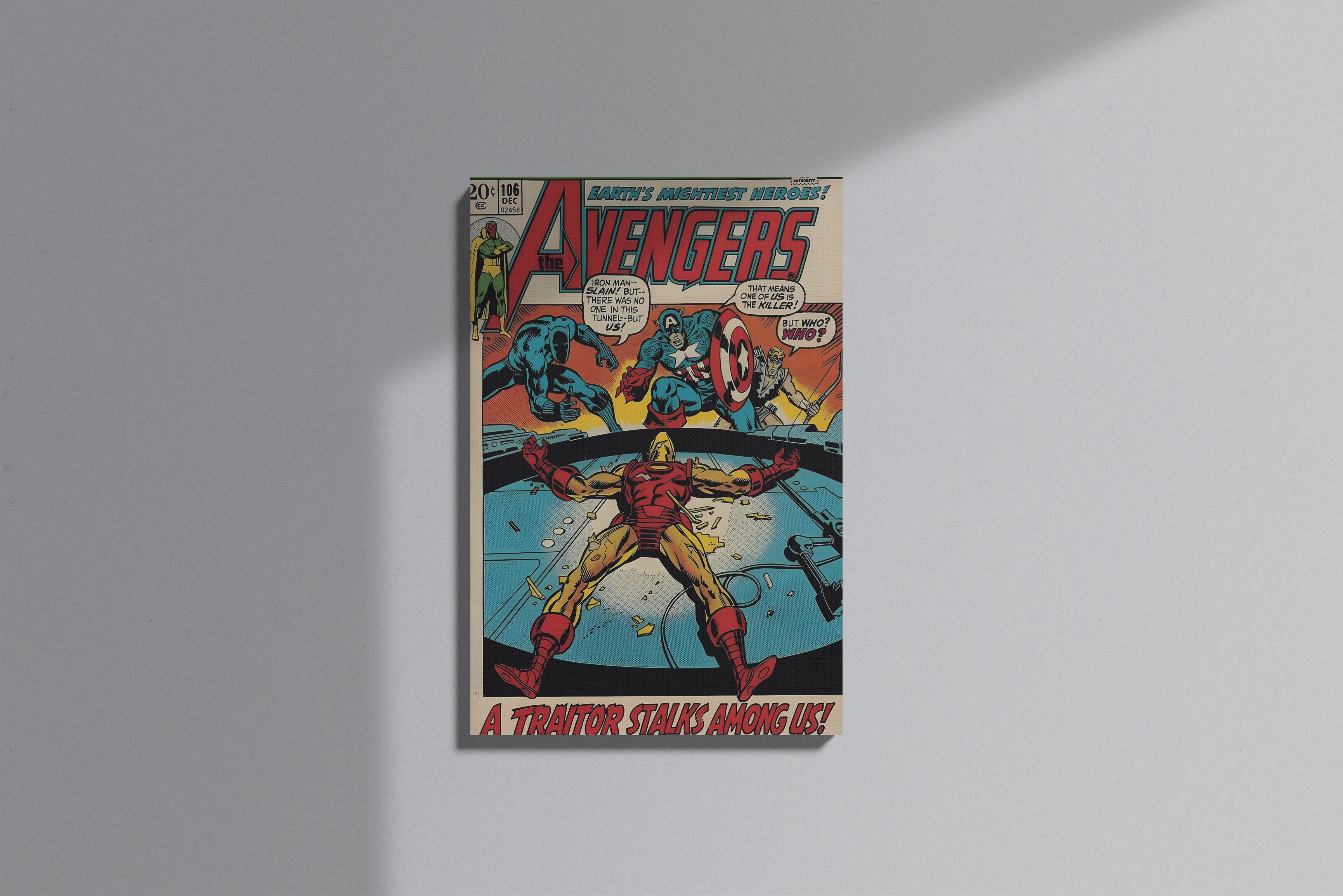 GeekCultcha Marvel Avengers Classic Comic Book Premium Canvas Painting