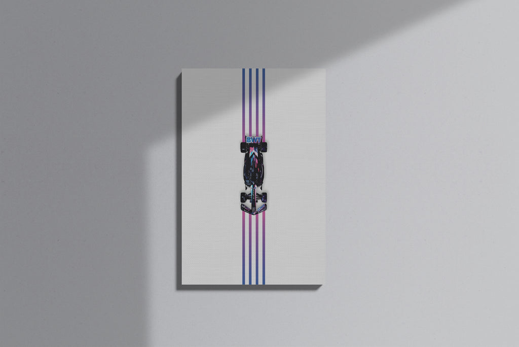 GeekCultcha Alpine F1 Car Design Premium Canvas Painting