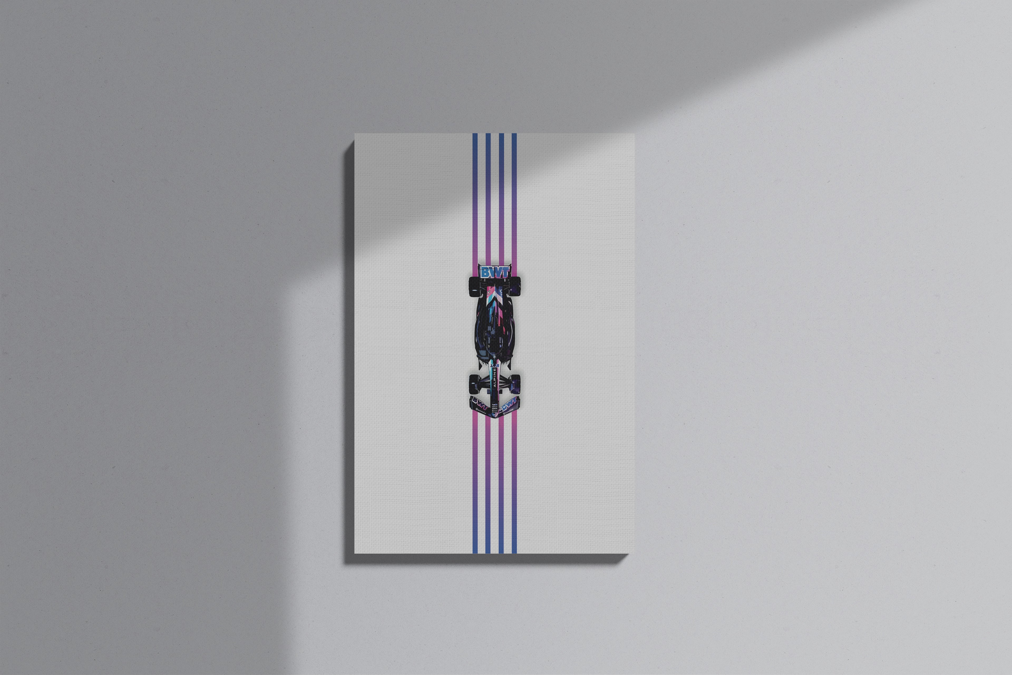 GeekCultcha Alpine F1 Car Design Premium Canvas Painting