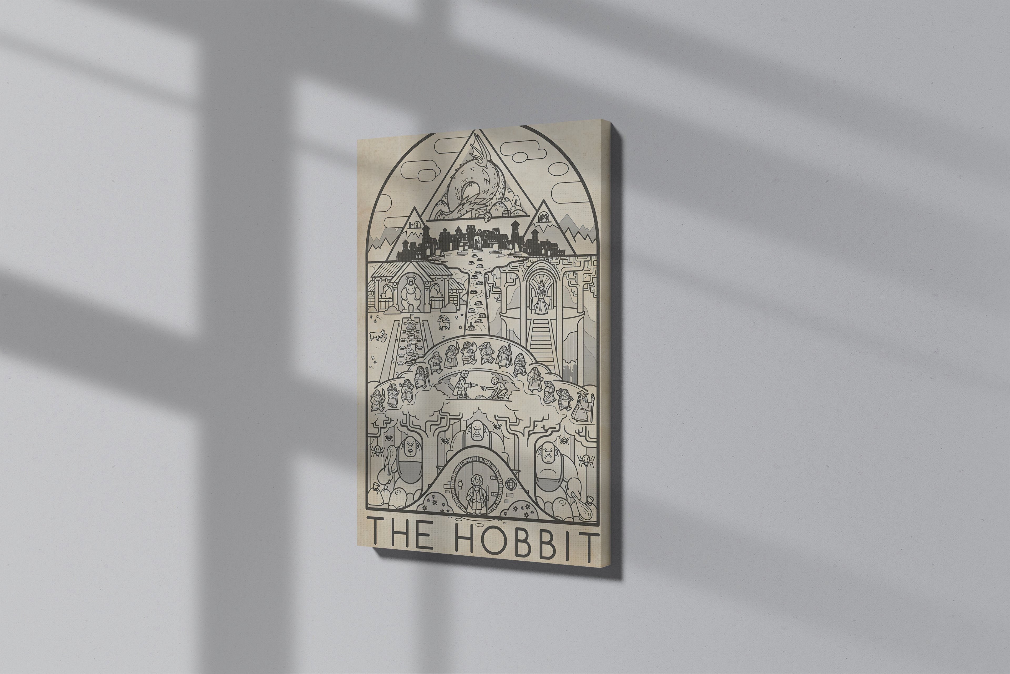 GeekCultcha The Hobbit Scene Premium Canvas Print
