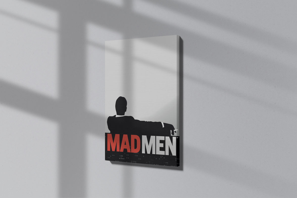 GeekCultcha Mad Men Silhouette Premium Canvas Painting