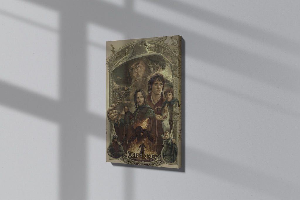 GeekCultcha Lord of the Rings Fellowship of the Ring Premium Canvas Print