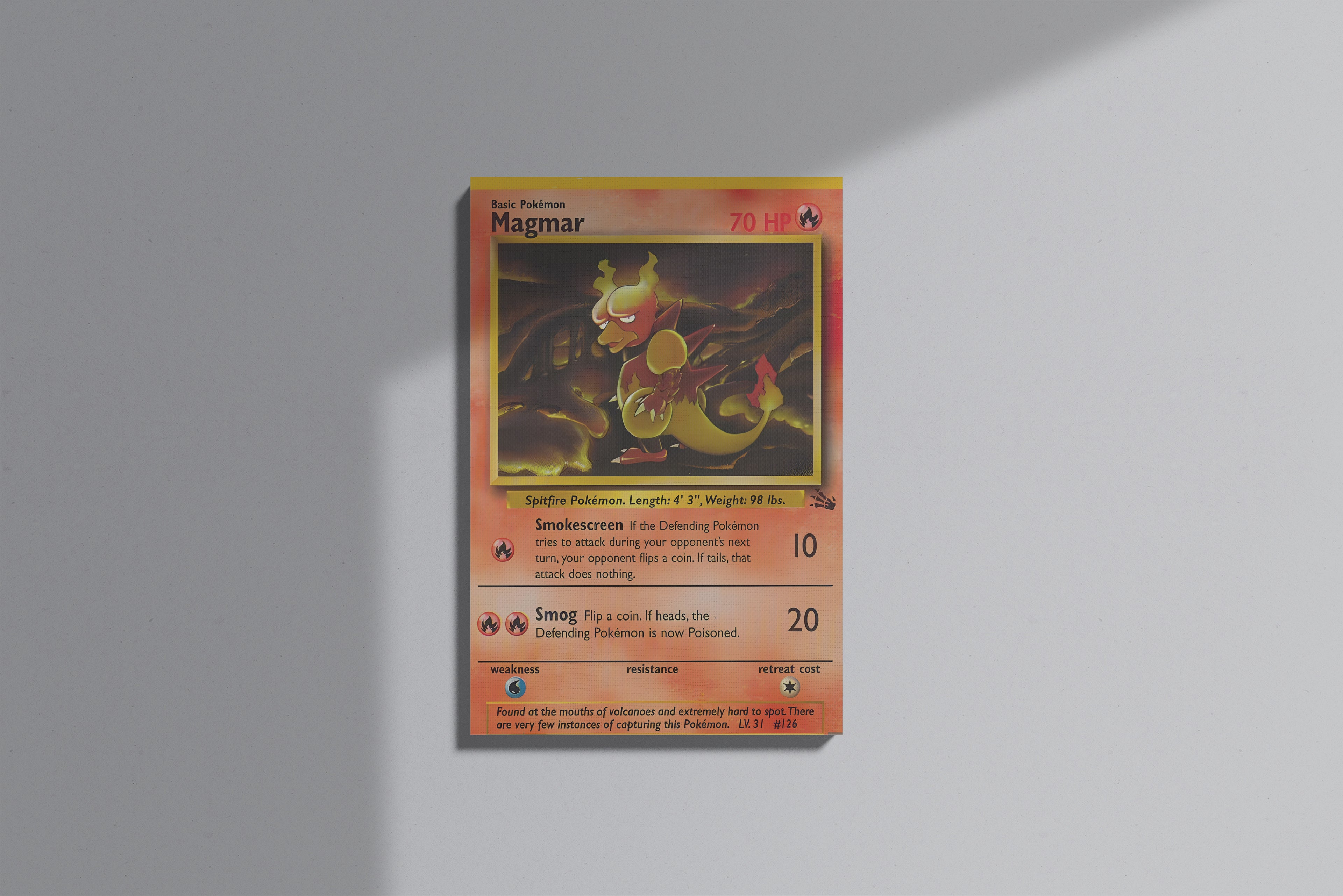GeekCultcha Pokémon Magmar Premium Canvas Print