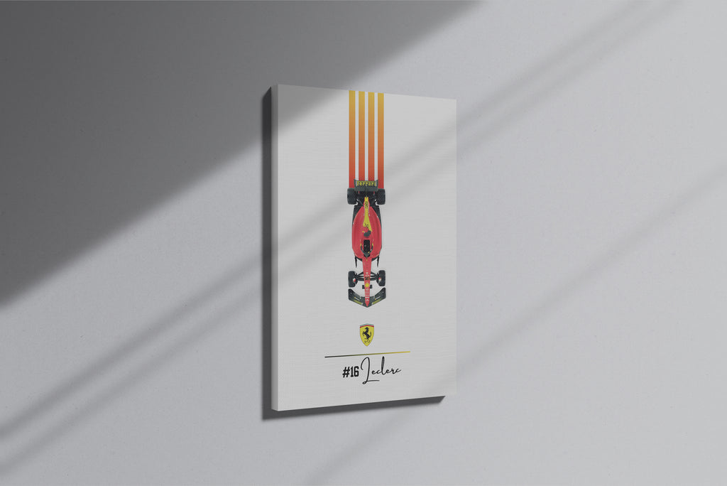 GeekCultcha Ferrari Leclerc Premium Canvas Print