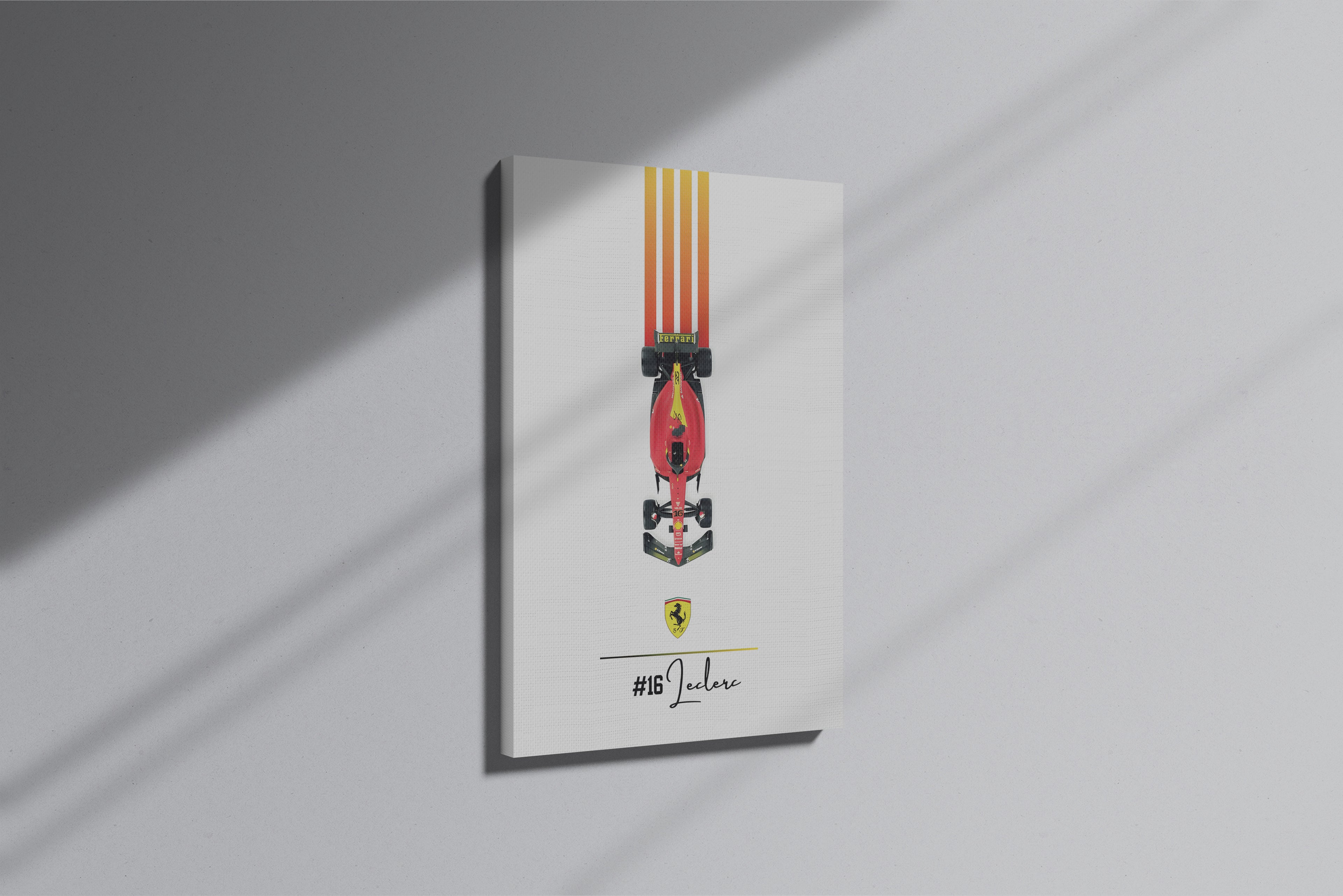 GeekCultcha Ferrari Leclerc Premium Canvas Print