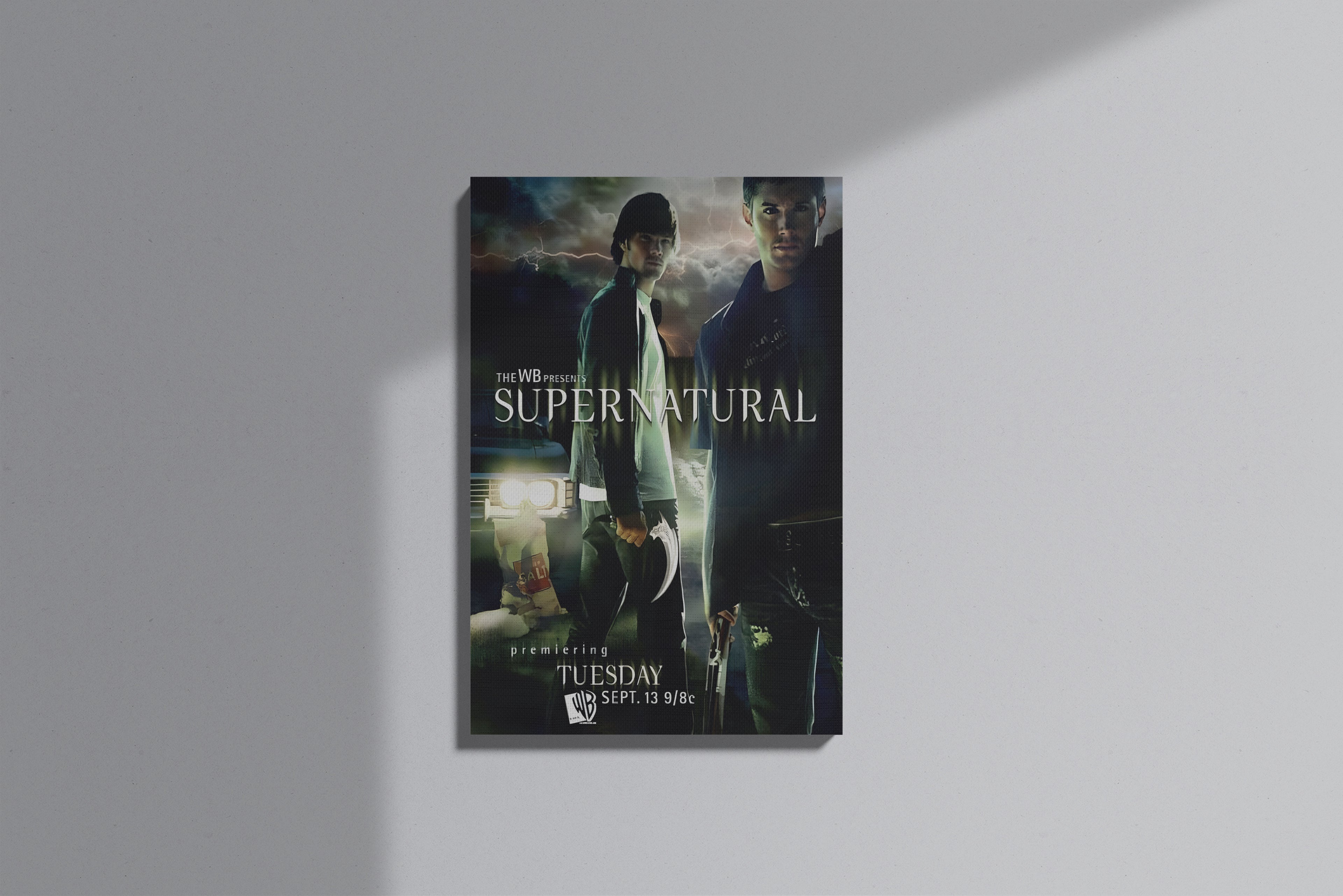 GeekCultcha Supernatural Dean and Sam Premium Canvas Print