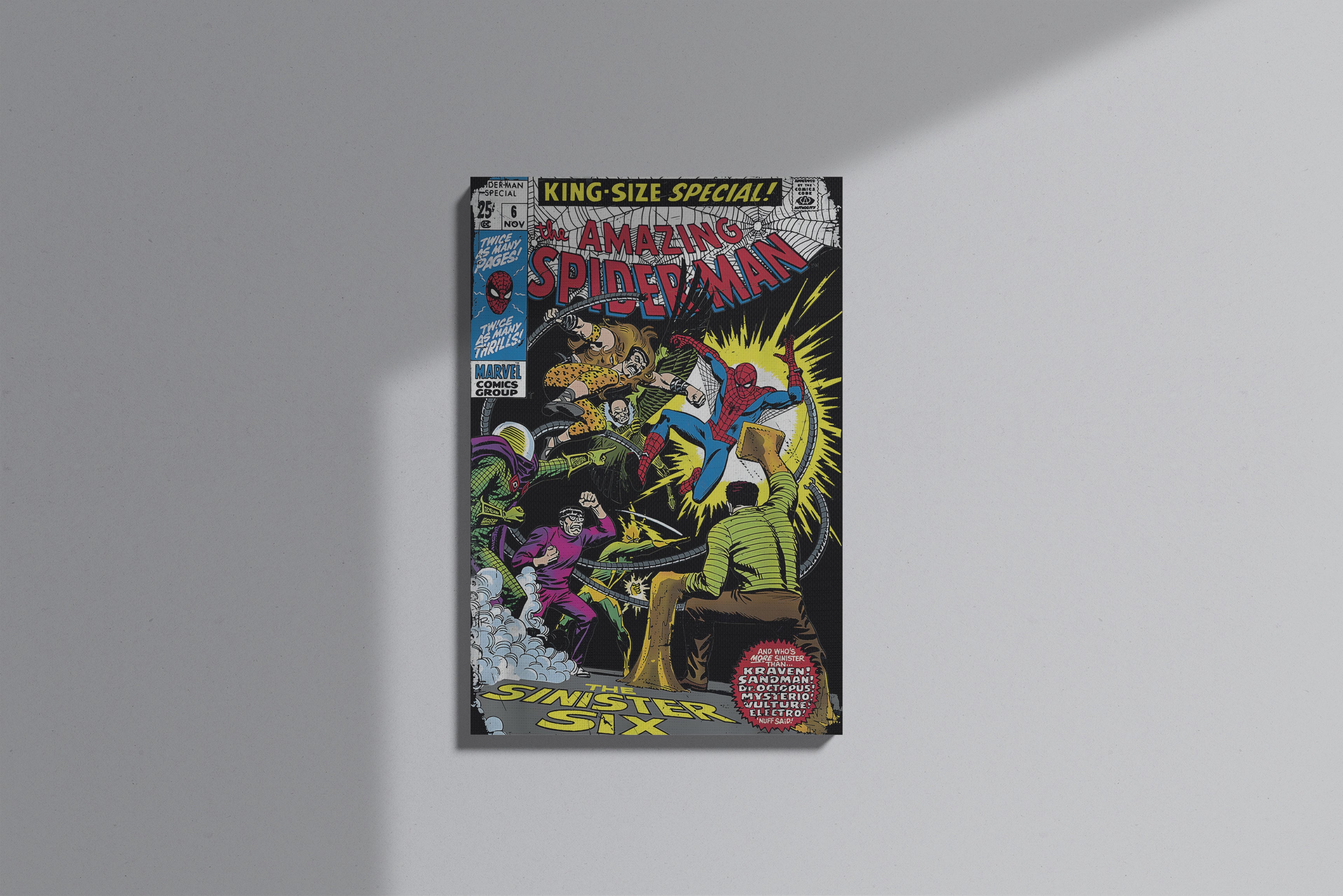 GeekCultcha Marvel Spider-Man Sinister Six Premium Canvas Print