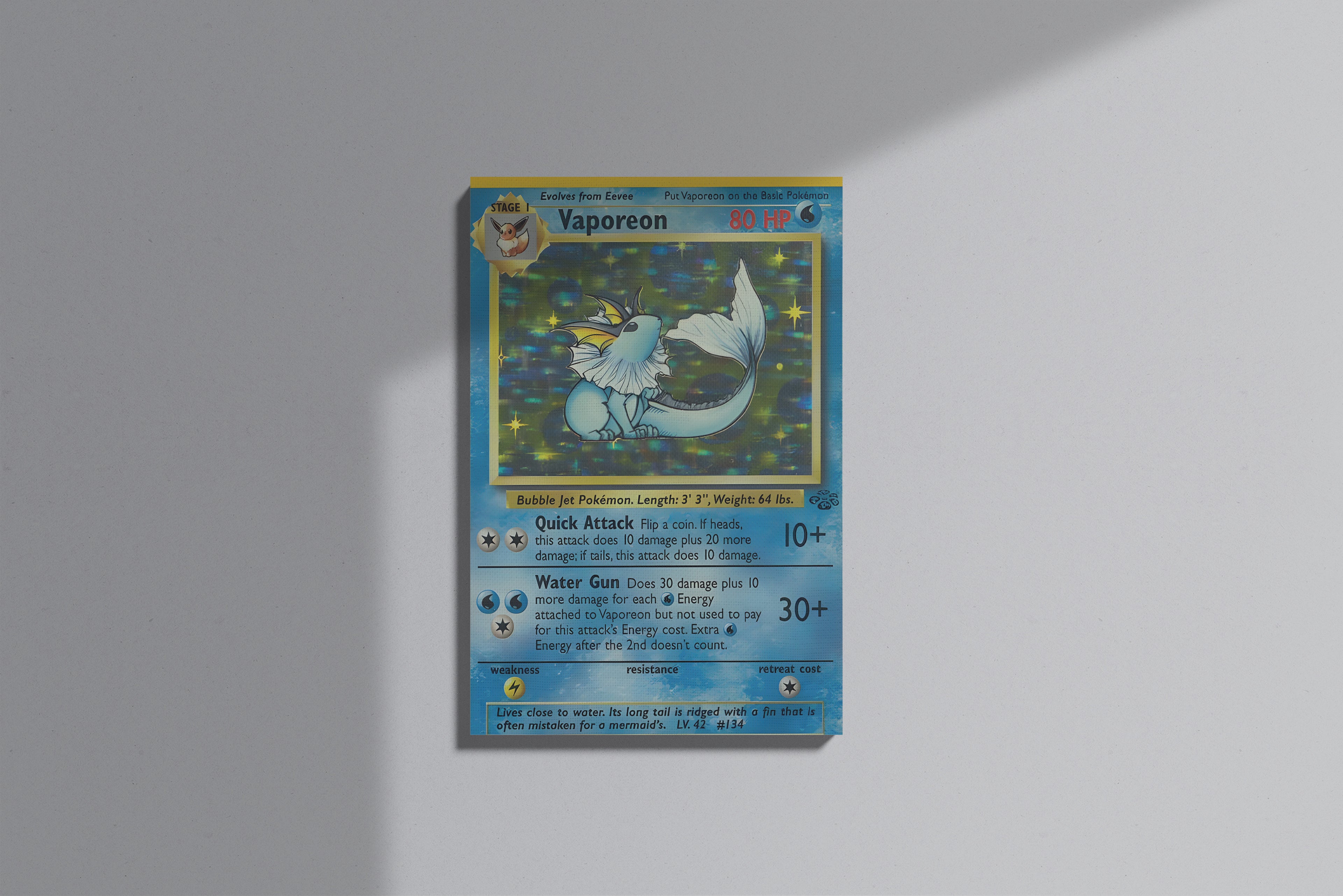 GeekCultcha Pokémon Vaporeon Premium Canvas Print