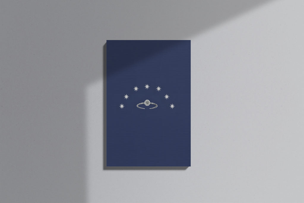 GeekCultcha Lord of the Rings Starry Ring Design Premium Canvas Painting