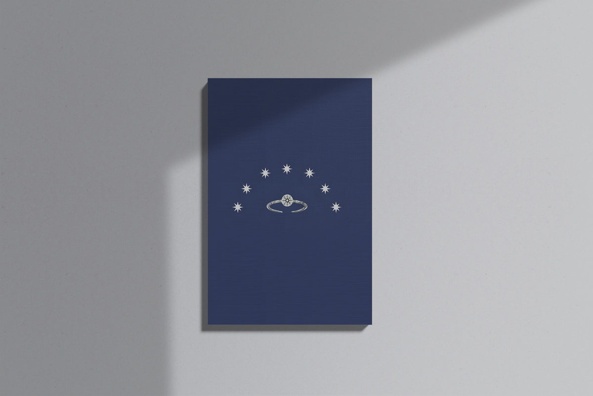 GeekCultcha Lord of the Rings Starry Ring Design Premium Canvas Painting