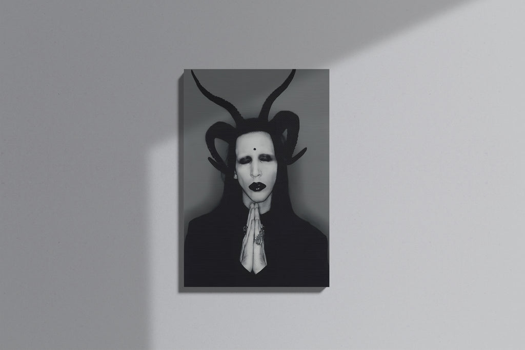 Marilyn Manson Dark Themed Canvas Painting