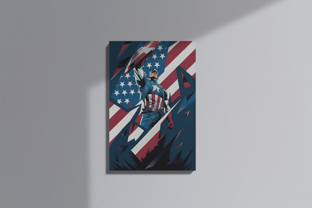 GeekCultcha Marvel Captain America Premium Canvas Print