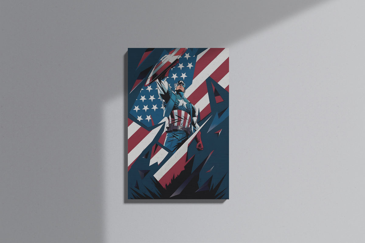 GeekCultcha Marvel Captain America Premium Canvas Print