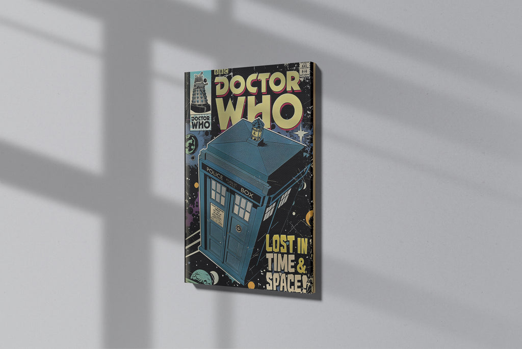 GeekCultcha Doctor Who Tardis Premium Canvas Print Vintage