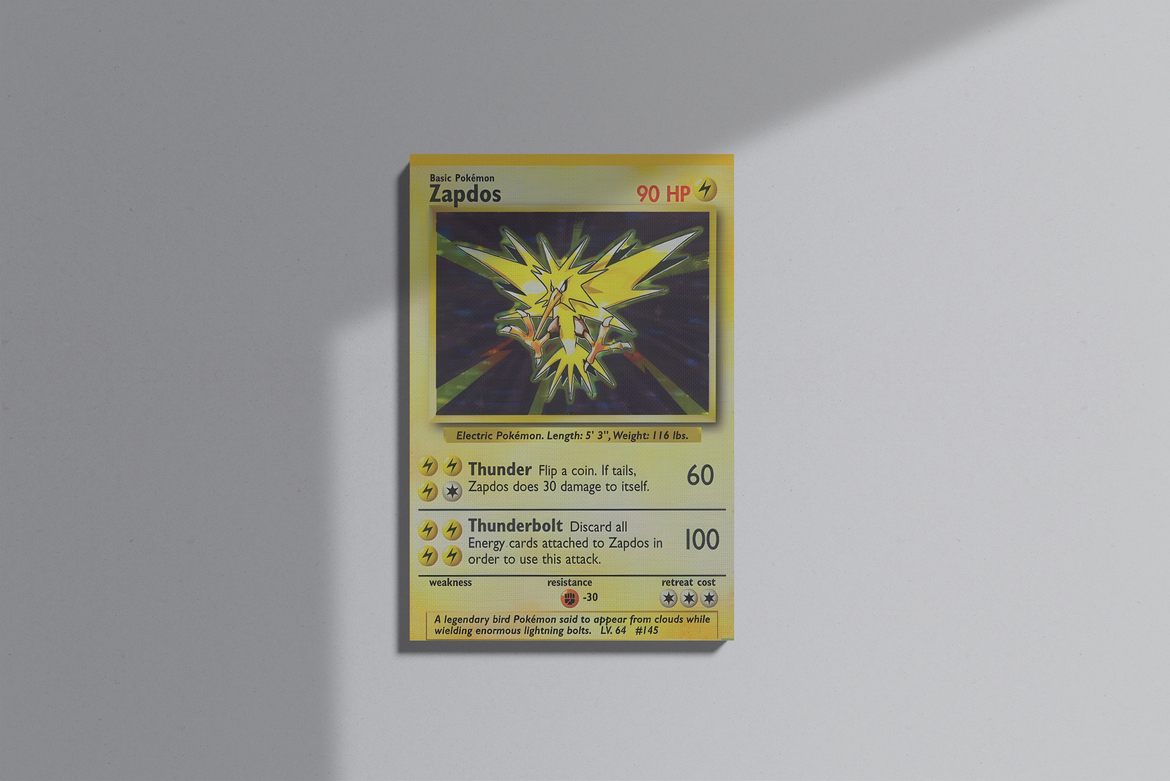 GeekCultcha Pokémon Zapdos Premium Canvas Print